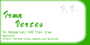 irma vertes business card